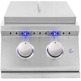 Summerset Sizzler Pro Series Double Side Burner showcasing its sleek design and stainless steel construction.